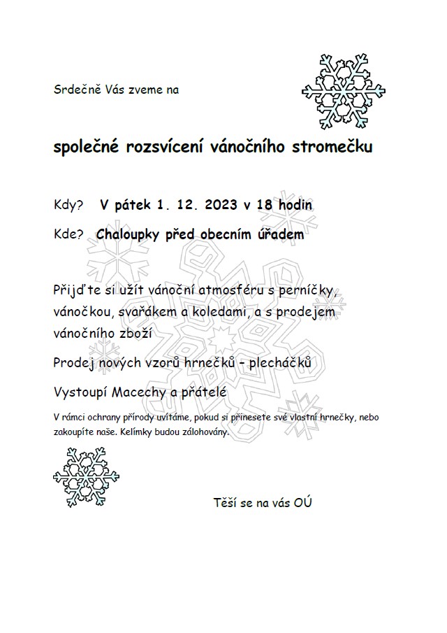 Rozsvícení stromečku
